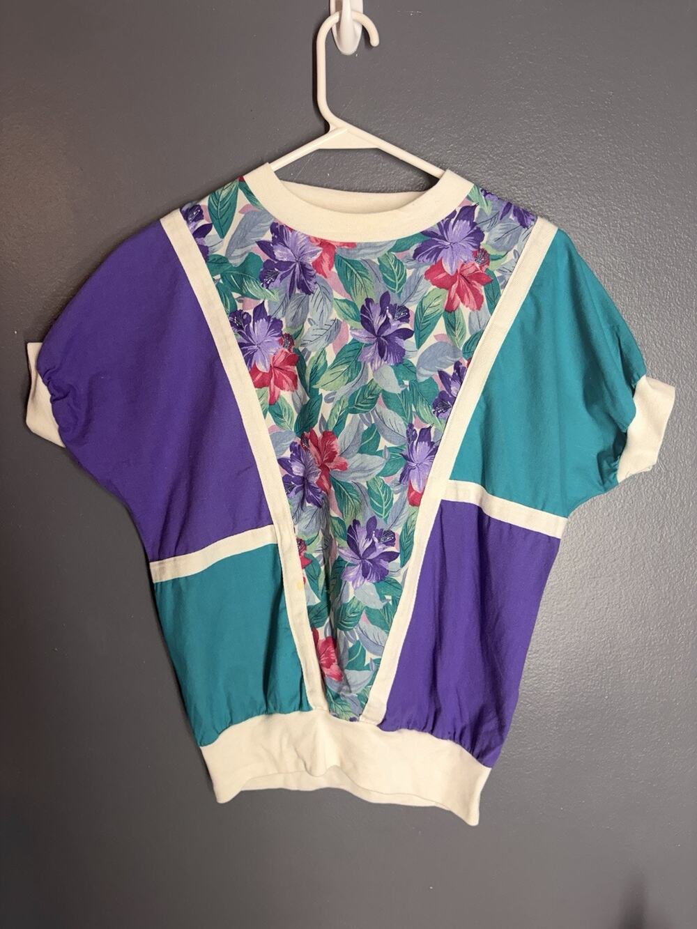 Vintage (Land And Sea) Floral Short Sleeve Active Sensation Womens Small